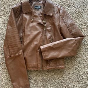 Brown lather jacket